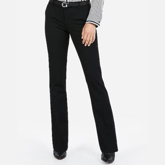 Express Pants - Express Columnist Barely Boot Trouser Pants Size 0R Black